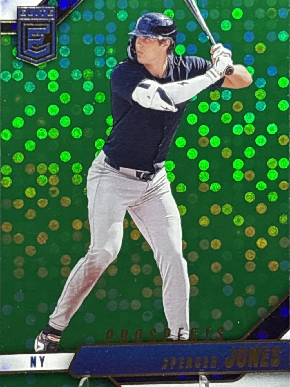Panini Elite Spencer Jones Rookie Prospect Baseball Trading Card - Green Prizm